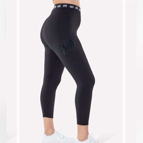 YITTY Womens Size XXL/ 1X Major Label Shaping High Waist Logo Legging Black - Picture 4 of 13